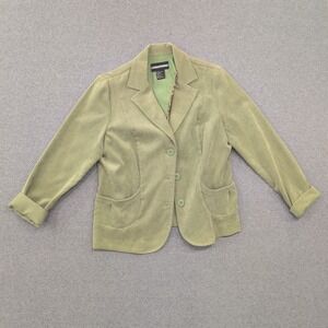 Requirements Women's Corduroy‎ Blazer Light Green Size Medium